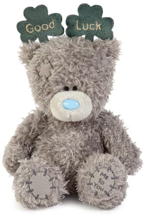 Me To You Tatty Teddy Plush 10cm-High Good Luck Bear With Deely Boppers - Official Collection, Grey