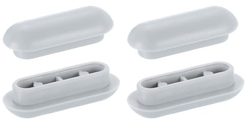 sourcing map 4Pcs Toilet Seat Buffer, Anti-Slip Plastic Toilet Seat Bumper, Universal Buffer Toilet Lid Rubber Bumpers for Home Hotel, Gray