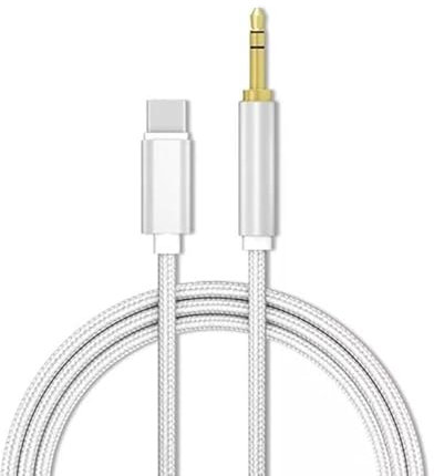 Western Gadget USB C to Aux 3.5mm Cable Audio Jack, Aux to USB C Adapter Lead Type C to 3.5mm Male Headphone Cord Car Stereo Compatible with Samsung Galaxy S25 S24 Ultra Note 20/10, iPad Pro (Silver)