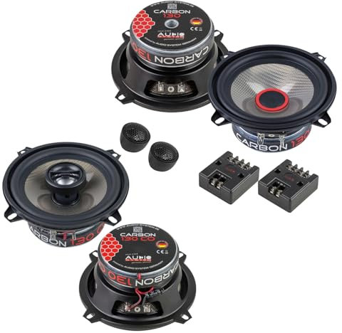 Mediadox Front/Heck 13cm/130mm Auto Lautsprecher/Boxen/Speaker Komplett-Set von Audio System kompatibel für BMW