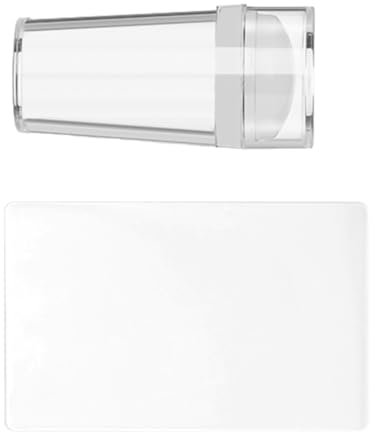 Stamper French Tip Tool Silicone Stamper Scraper Clear Jelly Stamper For Nails Polish