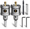 METOTY Lot de 2 scies cloches en métal, 44 mm, en carbure de tungstène, avec un foret de guidage nitré supplémentaire gratuit et une clé en L, pour acier, fer, aluminium, métal
