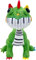 wiztex Nightmare Critters Kuscheltier – Smiling Critters Plüschtier Geschenk für Kinder und Fans für Halloween und Geburtstagsparty (Pianosaurus Critter)