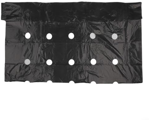 Film perforé pour plantes, paillis anti-gazon en polyéthylène pour la maison, le jardin, 10 m x 0,95 m, noir (10 m x 0,95 m)