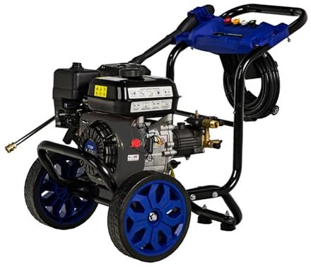 Pro Splash PS-250-PL Petrol Pressure Washer 2900psi / 200 Bar, OHV Engine, Jet Wash with 5 Quick Release Nozzles, High Pressure Washer, Detergent Tank, 7hp,Black Wide A Range of Accessories