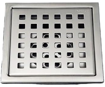 WANGSHAOWEI Rejilla Desague Ducha Rejilla de desagüe for Suelo de Ducha de baño, Cuadrada, de 150 x 150 mm Desague Ducha