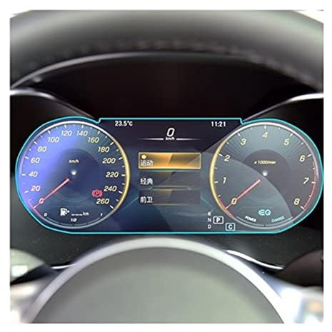 DEMULAX Instrumenten-Displayschutz, for Mercedes, for Benz, for C-Klasse W205 2019 2020, Auto-Navigation, gehärtetes Glas, LCD-Bildschirm, Schutzfolie, gehärteter Glasschutz Displayschutzfolie fürs Au