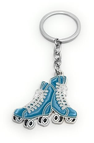 H-Customs Rollschuh Skates Schlüsselanhänger Anhänger aus Metall Blau