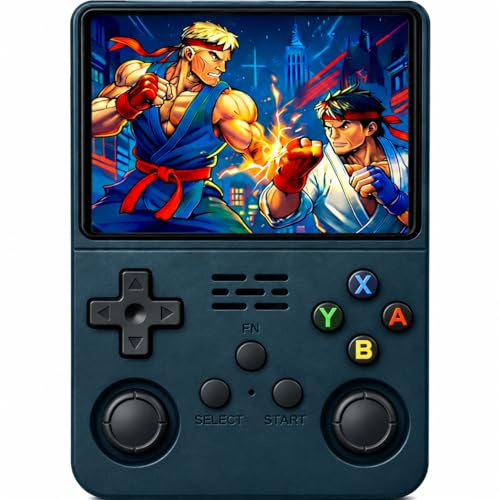 Consola Retro Portatil con 20.000 Juegos - Versión 2025- Mini Consola Arcade - Juegos de PS1, PSP, N64, NDS, SuperN, GameB, GBA, NeoG, etc. - Pantall HD 3.5' 640 * 480 - Rechace Imitaciones (Negro)