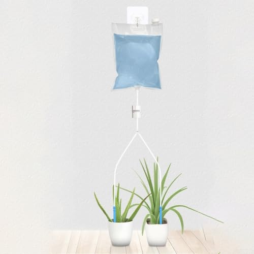 Besttoolifes Plant Watering Bag – 30-Day Automatic Drip Irrigator with Flow Control Valve, 3.5L PET Gravity Feed Watering System for Indoor and Outdoor Plants((2L))