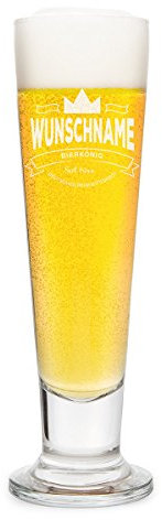 Leonardo Bierglas mit individueller Gravur - Bierkönig - Pilsglas 0,3 L