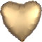Amscan 3680301 - Standard Folienballon Satin Luxe Gold Sateen, Herz, Durchmesser 43 cm, Luftballon, Hochzeit, Heliumballon