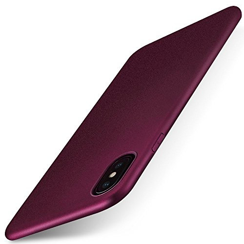 X-level für iPhone X Hülle, iPhone XS Hülle, [Guardian Serie] Soft Flex TPU Case Ultradünn Handyhülle Silikon Bumper Cover Schutz Tasche Schutzhülle Kompatibel mit iPhone X/iPhone XS - Weinrot