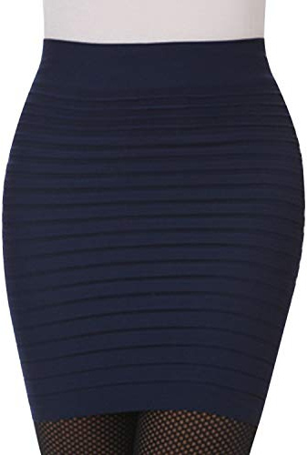 LAEMILIA Jupe Crayon Courte Femme Mini Skirt Moulant Élastique Plissée Taille Haute Pakage Hanche Party Soirée
