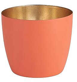 Gift Company Madras, Windlicht, M, Light Coral/nudegold