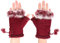 IBLUELOVER Handschuhe Fingerlos Damen Fausthandschuh Simuliertes Pelz Winterhandschuhe Suedette Einfarig Fäustlinge Handgelenk Handwärmer Touchscreen Smartphone Gloves Halbe Fingerhandschuhe