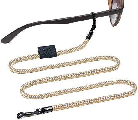 Jalouza Brillenband Beige Braun, geflochtene Brillenkordel als elegantes Accessoire für Sonnenbrille, Lesebrille, Brille, Glass Strap