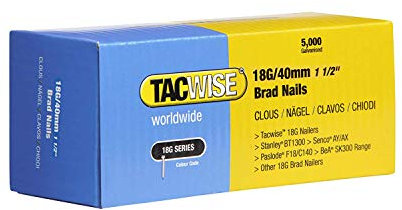 45000 Tacwise 18 Guage 40mm Brad Nails Galvanised for Nail Guns 18G - 0400