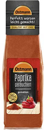 Ostmann Gewürze – Paprika geräuchert und gemahlen, aromatisches Paprikapulver, würzt Kartoffelgerichte, Fleisch oder Tofu, Nachfüllpackung, vegan, 50 g