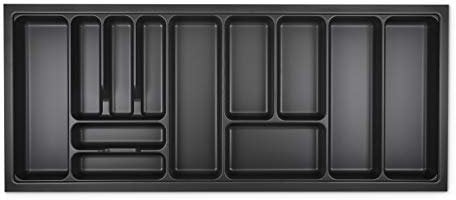 ORGA-BOX VIII Range-couverts 1111 x 480 mm gris lave avec structure perlée pour armoires de 120 cm dans les cuisines Häcker Range-couverts