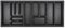 Orga-Box VIII Besteckeinsatz 1111 x 480 mm Lavagrau mit Perlstruktur für 120er Schränke in Häcker Küchen Besteckkasten
