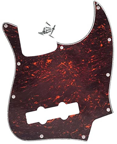 Dopro Jazz Bass J Bass Schlagbrett passend für USA/mexikanische 4-saitige Fender Jazz Bass Red/Black Tortoise