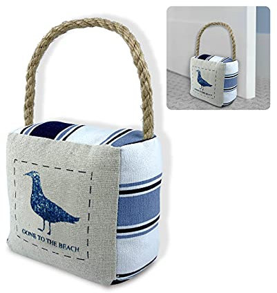 jiuzcare Cale Porte Maison, Style Méditerranéen Cale Porte en Tissu Cale Porte Animaux Butoir Tissu étoile Sable Arret de Porte Bouchon de Porte Cale de Porte Cale Poignée Environ 1KG, Seabird