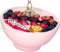 SIKORA Früchte Müsli Schüssel besondere Weihnachtskugel Glas Christbaumschmuck Deko Figur Weihnachten Anhänger Ornament - Trend Line - BS543