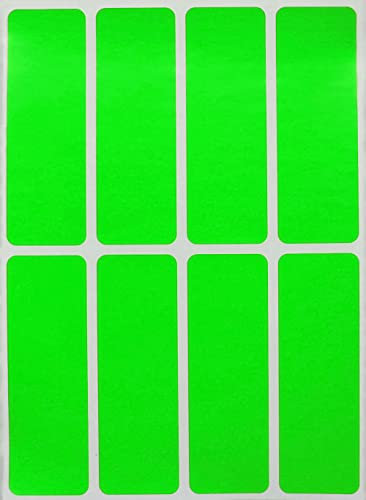 Royal Green Rechteckiger Aufkleber, farbcodiert, zum Organisieren, Umziehen und Versand, 7,6 x 2,5 cm, beschriftbare Etiketten und Etiketten für Zuhause, Büro und Schule, 400 Stück (Neongrün)
