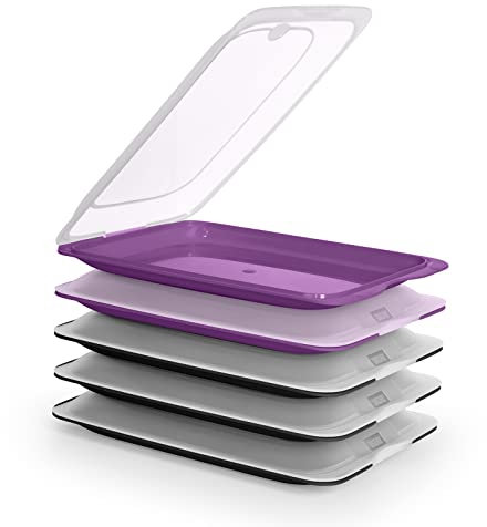 PracticDomus Porta Embutidos y Alimentos Sistema Fresh, Conservación Optima de Lonchas en Nevera (5X Neg-ber)