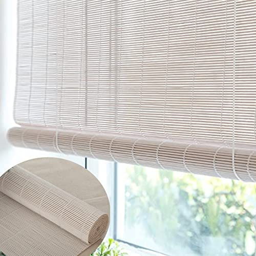 Bambus Jalousien Fensterläden, Bambus Rollo, Bambus Bootsrollo für den Innenbereich - Einfache Montage Dank System - Bambus Rollo ohne Bohren (Size : 120x220cm/47x87in)