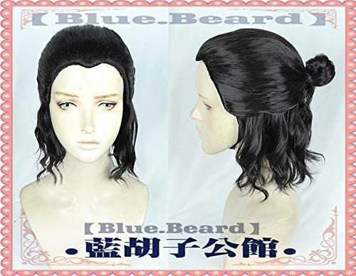 SEIZIS Wig Anime Cosplay Jon Snow Cosplay Perücke EIN Lied von EIS und Feuer Night's Watch Schwarze gewellte Haarperücke Männer schwarz lockiges Synthetisches Haar