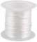 The Orange Emporium White Flat Elastic String, Elastic Beading Thread, for Stretch Bracelet Making, 0.8mm, about 10m a roll (EW-S001-18)