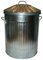 TRTO 60L metal bin waste rubbish dustbin horse food pet food Useful For Garden and Outdoor