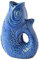 Gift Company Bougeoir Monsieur Carafon S en forme de poisson Faïence Azure 16.2cm