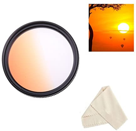 Filtre de couleur gradué orange 77 mm pour Canon EOS R RP R3 R5 R6 avec objectif Canon RF 24-105 mm F4L IS USM
