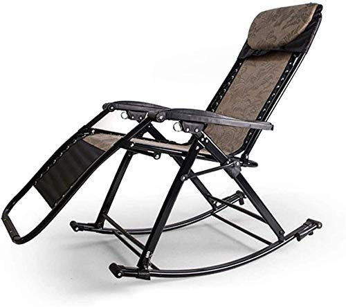 HHUARI Leichte, leichte Sonnenliege, Faltbare Gartenstühle, Sonnenliege, Liege, Schaukelstuhl, für ältere Menschen, zusammenklappbare Siesta-Sonnenliegen mit Verstellbarer Fußstütze und Verstellbarer