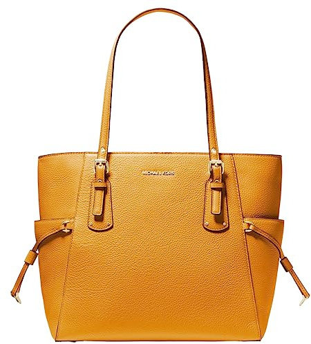 Michael Kors Voyager Reise-Tragetasche mit Reißverschluss, genarbtes Leder (Ringelblume), Ringelblume