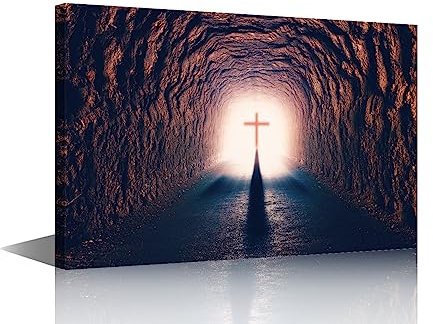 Kreuz Jesu Christi Wandkunst Gemälde Jesus Christus Schlafzimmer Wohnzimmer Wanddekoration Christian gerahmte moderne Bilder Leinwanddrucke Kunstwerk für Wanddekoration Badezimmer Büro Dekorationen,