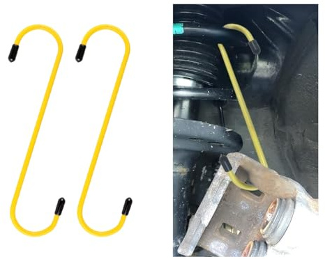 GLSOWEE Car Brake Caliper Hook Auto Brake Caliper Hanger with Rubber Tip, Universal Durable Rust Proof Auto Tool for Brakes, Axles, Bearings, Suspension Work(Yellow)