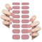 16PCS Semi Cured Gel Nail Strips Nude Pink Full Wraps Nail Polish Stickers with 3pcs Manicure Wearing Tools, Self-Adhesive Gel Nail Art Sticker for Christmas Party(UV/LED Lamp Required)