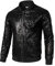 JOGAL Herren Metallic Pailletten Jacke 70er Baseball Bomberjacke Disco Nachtklub Party Kostüm Schwarz Mittel