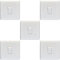 5 Pack 1 Gang Single 10A Light Switch 1 Way - White Plastic Wall Plate Rocker - Decorative Kitchen Living Room Bedroom Plate
