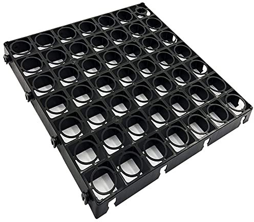 Pack Of 12 Black Plastic Outdoor Turf Grass Lawn Gravel Protecting Grid Mats