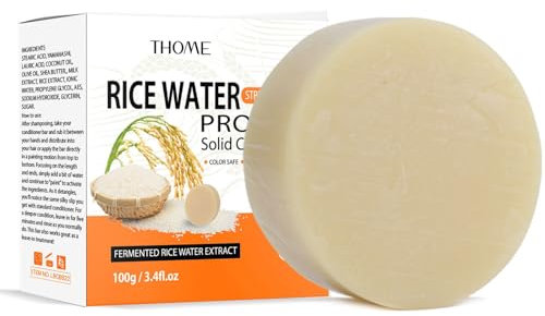 NAOLVE Reisshampoo Bar, Reiswasser Shampoo Bars, Rice Water for Hair Shampoo Bar, 2 in 1 Reiswasser-Shampoo- und Conditioner-Riegel, Anti-Haarausfall Reis Shampoo Bar, für Haarwachstum & Stärkung