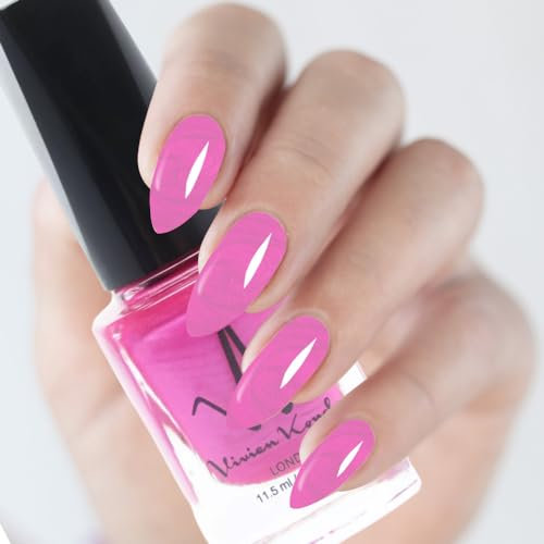 Classic Nail Polish Quick Drying Nail Varnish Long lasting No UV Need Natural Classic Nail Polish (131 - Neon Magenta)