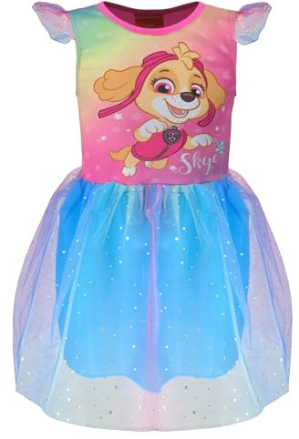 Paw Patrol Girls Summer Dress with Tulle (UK, Age, 3 Years, 4 Years, Regular, Pink)