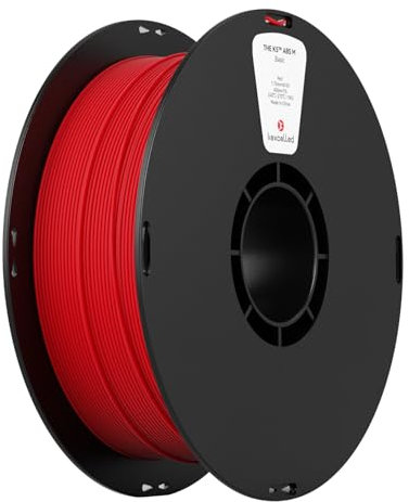 kexcelled Matt ABS 3D Druck Filament 1,75 mm +/- 0,03 mm, Hitzebeständig, Matte Oberfläche, Kompatibel mit den Meisten FDM 3D Druckern, 1 kg Spule, Rot