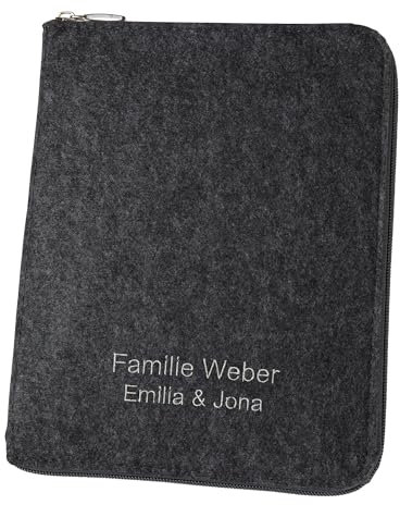 U-Heft Hülle DIN A5 personalisierbar aus Filz (Farbe & Stickerei wählbar) - Hülle für Kinderuntersuchungsheft & Impfpass - Organizer - Geschenk für werdende Mütter & Baby