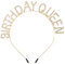 Qianyu Geburtstagskrone, Happy Birthday Tiara Geburtstag Glitzer Strass Stirnband Gold Geburtstagskönigin Haarband Mädchen Kopfschmuck Haarschmuck Dekorationen für Frauen und Mädchen Karneval